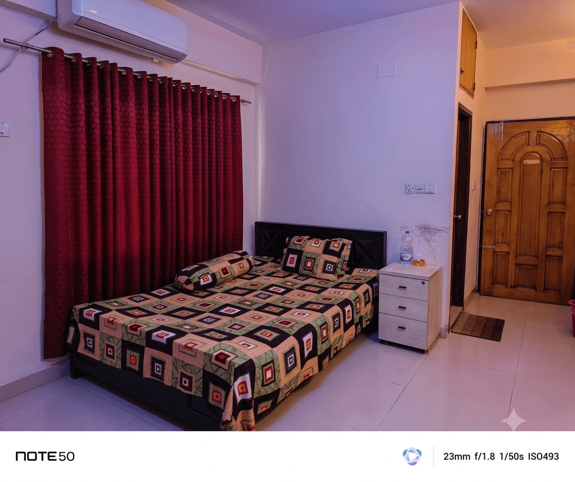 R2 | Modern AC Private Bedroom with Attached Bath & Balcony at Bashundhara R/A | Block F7303